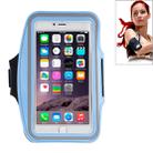 Sport Armband Case with Earphone Hole and Key Pocket for iPhone 6 Plus(Blue) - 1
