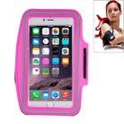 Sport Armband Case with Earphone Hole and Key Pocket for iPhone 6 Plus(Magenta) - 1