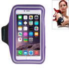 Sport Armband Case with Earphone Hole and Key Pocket for iPhone 6 Plus(Purple) - 1