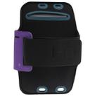 Sport Armband Case with Earphone Hole and Key Pocket for iPhone 6 Plus(Purple) - 3
