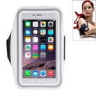Sport Armband Case with Earphone Hole and Key Pocket for iPhone 6 Plus(White) - 1
