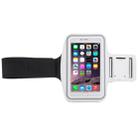 Sport Armband Case with Earphone Hole and Key Pocket for iPhone 6 Plus(White) - 4