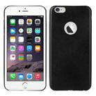 Thin Plastic Coating Leather Protective Case for iPhone 6 Plus & 6S Plus(Black) - 1