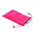 Universal Leisure Cotton Flock Cloth Carry Bag with Lanyard for iPhone 6 Plus, iPhone 6S Plus,  Galaxy Note 8, Galaxy S6 edge Plus / A8 / Note 5 / Note 4 / Galaxy Mega 6.3 / i9200(Magenta) - 1