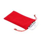 Universal Leisure Cotton Flock Cloth Carry Bag with Lanyard for iPhone 6 Plus, iPhone 6S Plus,  Galaxy Note 8, Galaxy S6 edge Plus / A8 / Note 5 / Note 4 / Galaxy Mega 6.3 / i9200(Red) - 1