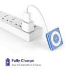 Short 3.5mm Jack Plug to USB Charge Cable for iPod Shuffle, Length: 10cm(White) - 6
