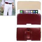 Crazy Horse Texture Horizontal Style Leather Waist Bag for iPhone 6 Plus & 6S Plus / Galaxy Note 4 / Note 3 / Note 2 / A5 & A3(Dark Red) - 1