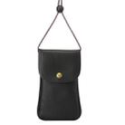 Universal Vertical PU Leather Case / Phone Leather Bag with String(Black) - 1