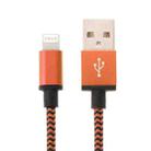 2m Woven Style 8 Pin to USB Sync Data / Charging Cable(Orange) - 1
