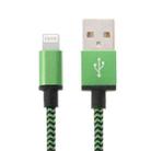 2m Woven Style 8 Pin to USB Sync Data / Charging Cable(Green) - 1