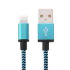 2m Woven Style 8 Pin to USB Sync Data / Charging Cable(Blue) - 1