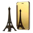 For iPhone 6 Plus & 6s Plus Electroplating Mirror Horizontal Flip PC + Leather Protective Case (Gold) - 1