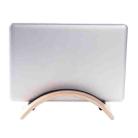 Superior Curved Wooden Stand Holder For Tablet PC & Laptop(Coffee) - 1