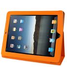 High Quality Leather Case with Holder for iPad 2(Orange) - 1