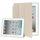 4-folding Slim Smart Cover Leather Case with Holder & Sleep / Wake-up Function for iPad 4 / New iPad (iPad 3) / iPad 2(White) - 1