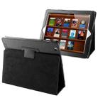 High Quality Litchi Texture Folding Leather with Sleep / Wake-up & Holder Function for iPad 2 / iPad 3 / iPad 4 (Black) - 1