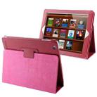 High Quality Litchi Texture Folding Leather with Sleep / Wake-up & Holder Function for iPad 2 / iPad 3 / iPad 4(Magenta) - 1