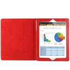 High Quality Litchi Texture Folding Leather with Sleep / Wake-up & Holder Function for iPad 2 / iPad 3 / iPad 4 (Red) - 5