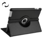 360 Degree Rotatable Leather Case with Sleep / Wake-up Function & Holder for New iPad (iPad 3)(Black) - 1