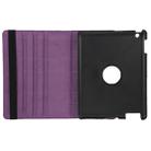 360 Degree Rotatable Leather Case with Sleep / Wake-up Function & Holder for New iPad (iPad 3)(Purple) - 4