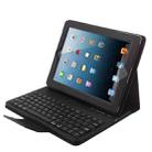 Bluetooth 3.0 Keyboard with Detachable Leather Tablet Case for iPad 4 / 3 / 2(Black) - 1