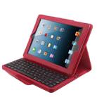 Bluetooth 3.0 Keyboard with Detachable Leather Tablet Case for iPad 4 / 3 / 2(Red) - 1
