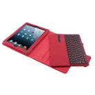 Bluetooth 3.0 Keyboard with Detachable Leather Tablet Case for iPad 4 / 3 / 2(Red) - 4
