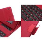 Bluetooth 3.0 Keyboard with Detachable Leather Tablet Case for iPad 4 / 3 / 2(Red) - 5