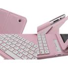 Bluetooth 3.0 Keyboard with Detachable Leather Tablet Case for iPad 4 / 3 / 2(Pink) - 5