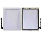 (Controller Button + Home Key Button PCB Membrane Flex Cable + Touch Panel Installation Adhesive)  Touch Panel for New iPad (iPad 3)(White) - 1