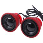 3.5mm Stereo Mini Mobile Speaker for New iPad (iPad 3) / iPad 2 / iPhone 5 / iPhone 4 & 4S / Tablet PC / Laptop, Red(Red) - 3