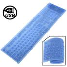 109 Keys USB 2.0 Full Sized Waterproof Flexible Silicone Keyboard (Blue) - 1