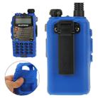 Pure Color Silicone Case for UV-5R Series Walkie Talkies(Blue) - 1