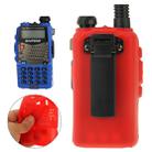 Pure Color Silicone Case for UV-5R Series Walkie Talkies(Red) - 1
