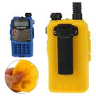 Pure Color Silicone Case for UV-5R Series Walkie Talkies(Yellow) - 1