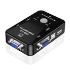 KVM-21UA 2 Ports USB KVM Switch Box with Control Button for PC Keyboard Mouse Monitor(Black) - 1