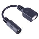 5.5 x 2.1mm DC Female to USB AF DC Female Power Connector Cable for Laptop Adapter, Length: 15cm(Black) - 1