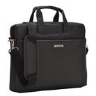 15.6 inch Portable One Shoulder Waterproof Nylon Laptop Bag, Black (301#)(Black) - 4