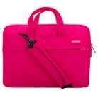 POFOKO 12 inch Portable Single Shoulder Laptop Bag for Laptop(Magenta) - 1