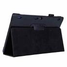 Litchi Texture Horizontal Flip Solid Color Leather Case with Two-Folding Holder for Lenovo Tab2 A10-70(Black) - 1