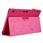 Litchi Texture Horizontal Flip Solid Color Leather Case with Two-Folding Holder for Lenovo Tab2 A10-70(Magenta) - 1