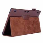 Litchi Texture Horizontal Flip Solid Color Leather Case with Two-Folding Holder for Lenovo Tab2 A10-70(Brown) - 1