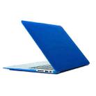 For Macbook Air 11.6 inch Frosted Hard Plastic Protection Case(Blue) - 1