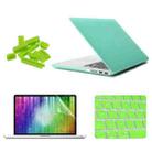 ENKAY for MacBook Pro Retina 13.3 inch (US Version) / A1425 / A1502 4 in 1 Frosted Hard Shell Plastic Protective Case with Screen Protector & Keyboard Guard & Anti-dust Plugs(Green) - 1