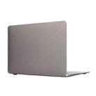 Laptop Translucent Frosted Hard Plastic Protective Case for Macbook 12 inch(Grey) - 1