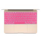 Soft 12 inch Silicone Keyboard Protective Cover Skin for new MacBook, American Version(Magenta) - 1