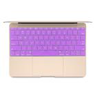 Soft 12 inch Silicone Keyboard Protective Cover Skin for new MacBook, American Version(Purple) - 1