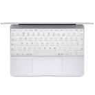 Soft 12 inch Translucent Colorized Keyboard Protective Cover Skin for new MacBook, European Version(White) - 1