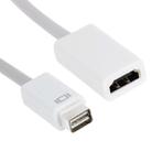 Mini DVI TO HDMI 19Pin Female Adapter for Macbook Pro(White) - 1