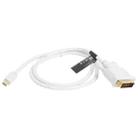 Mini DisplayPort to DVI 24+1 Male Cable Convertor adapter, Cable Length: 1.8M(White) - 2